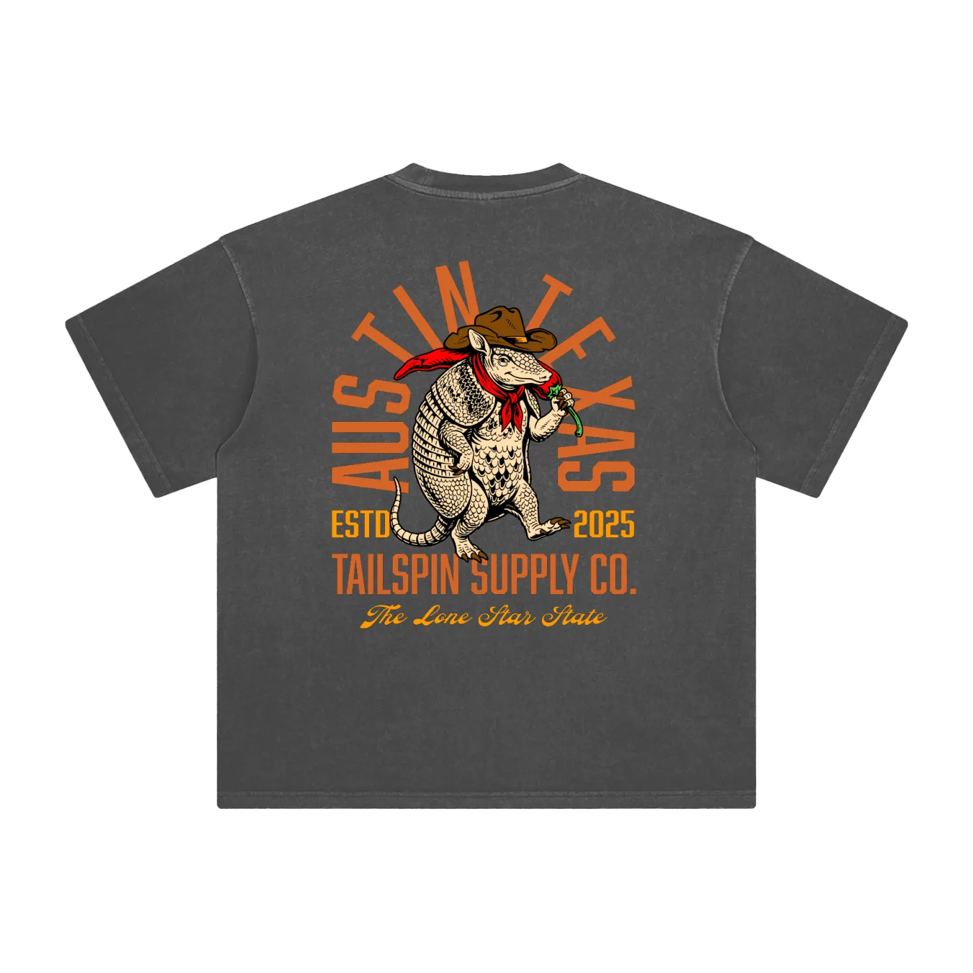 Austin Armadillo T-Shirt sold by Tailspin Supply Co. product image thumbnail 2