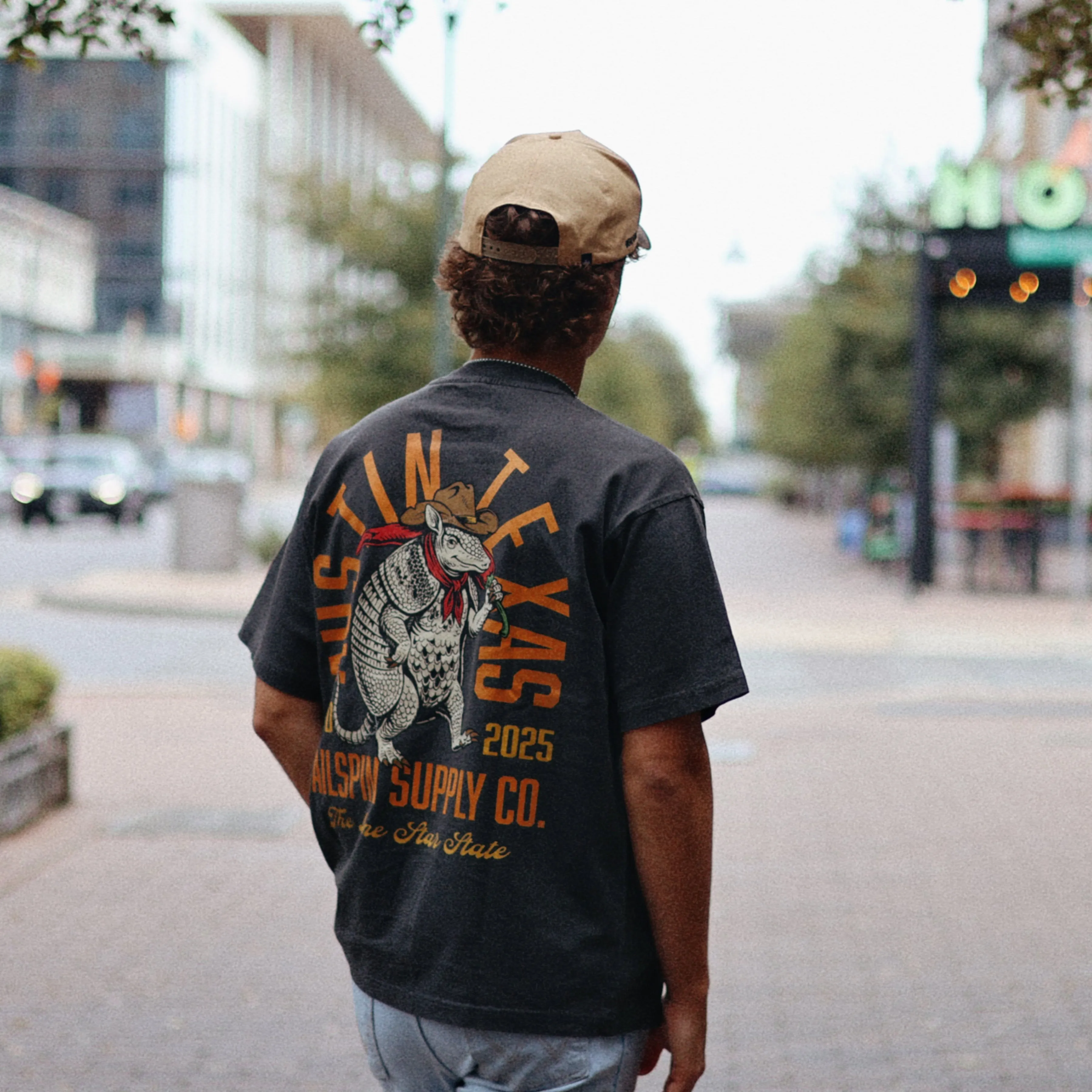 Austin Armadillo T-Shirt sold by Tailspin Supply Co. product image thumbnail 4