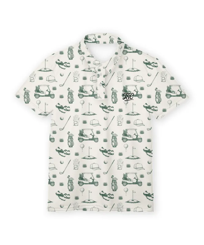 Country Clubbin' Performance Golf Polo made by Tailspin Supply Co.