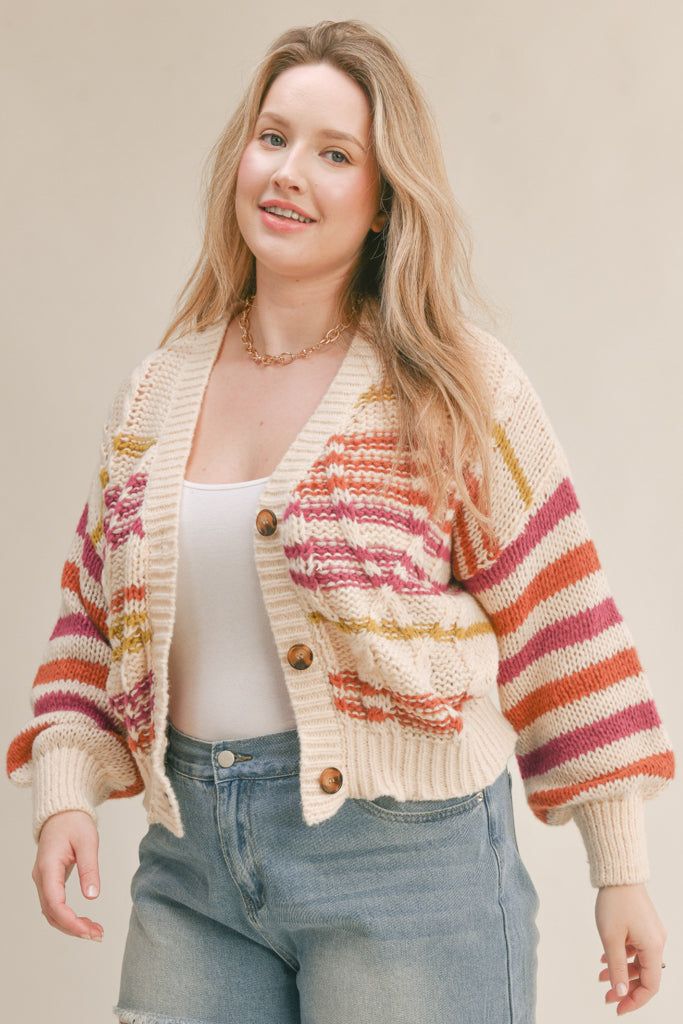 CURVE Ruby Striped Sweater sold by Valencia Boutique
