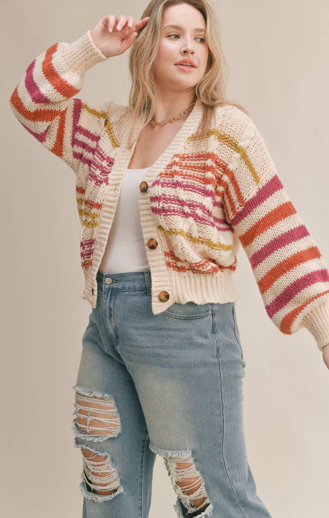 CURVE Ruby Striped Sweater sold by Valencia Boutique product image thumbnail 3