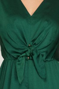 Satin Tie Front Jumpsuit (S-2X) sold by Valencia Boutique