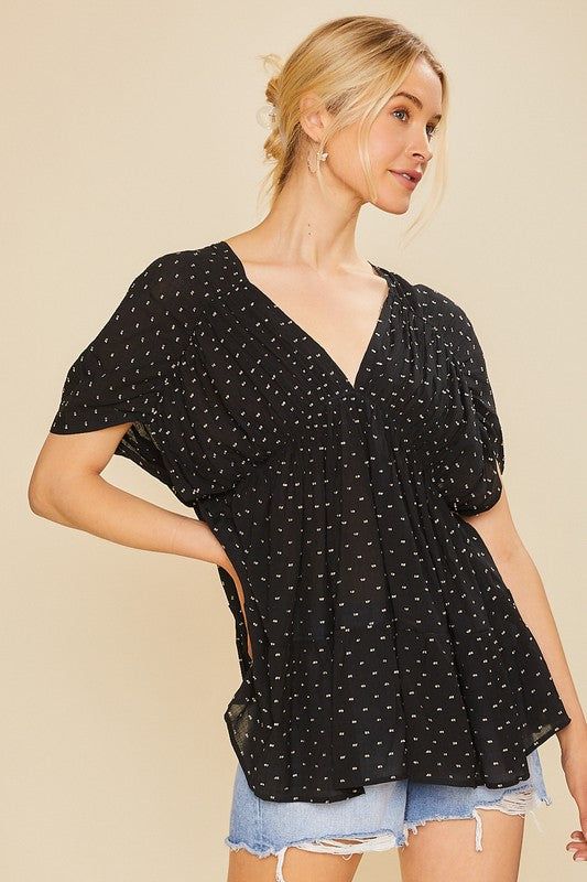 Tiered V-Neckline Blouse sold by Valencia Boutique product image thumbnail 7