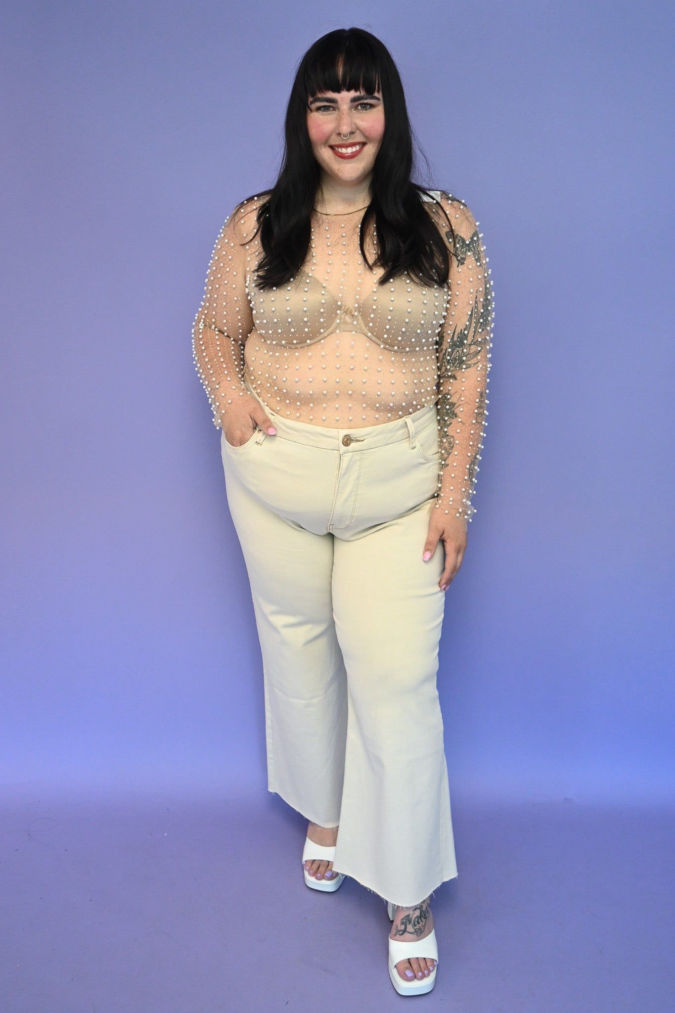 Sheer Pearl Top (S-3X) sold by Valencia Boutique product image thumbnail 3