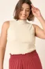 CURVE Mock Neck Ribbed Top sold by Valencia Boutique
