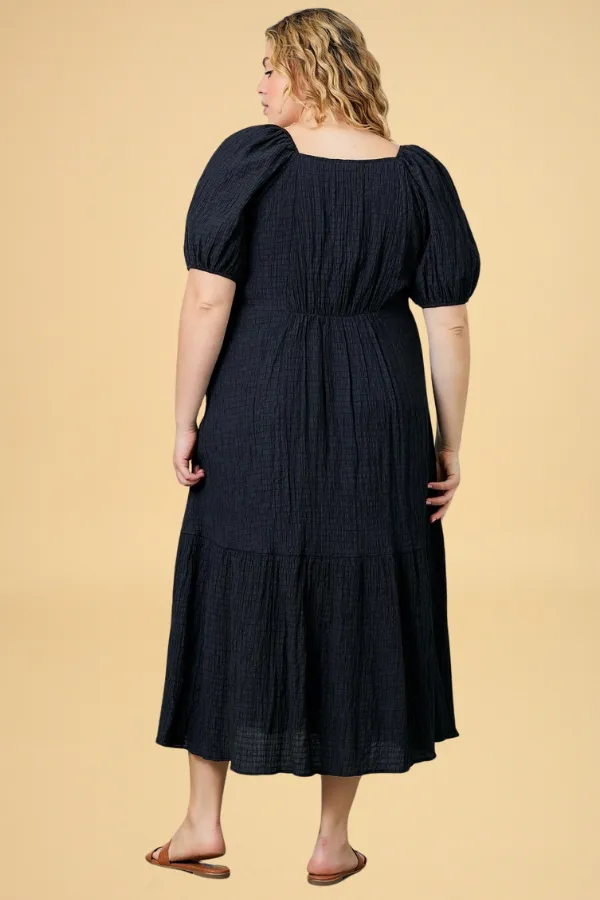 CURVE Textured Midi Dress sold by Valencia Boutique product image thumbnail 3