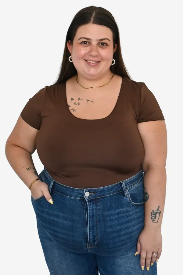 CURVE Scoop Neck Tee sold by Valencia Boutique