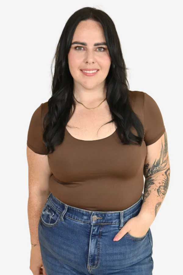 CURVE Scoop Neck Tee sold by Valencia Boutique product image thumbnail 3