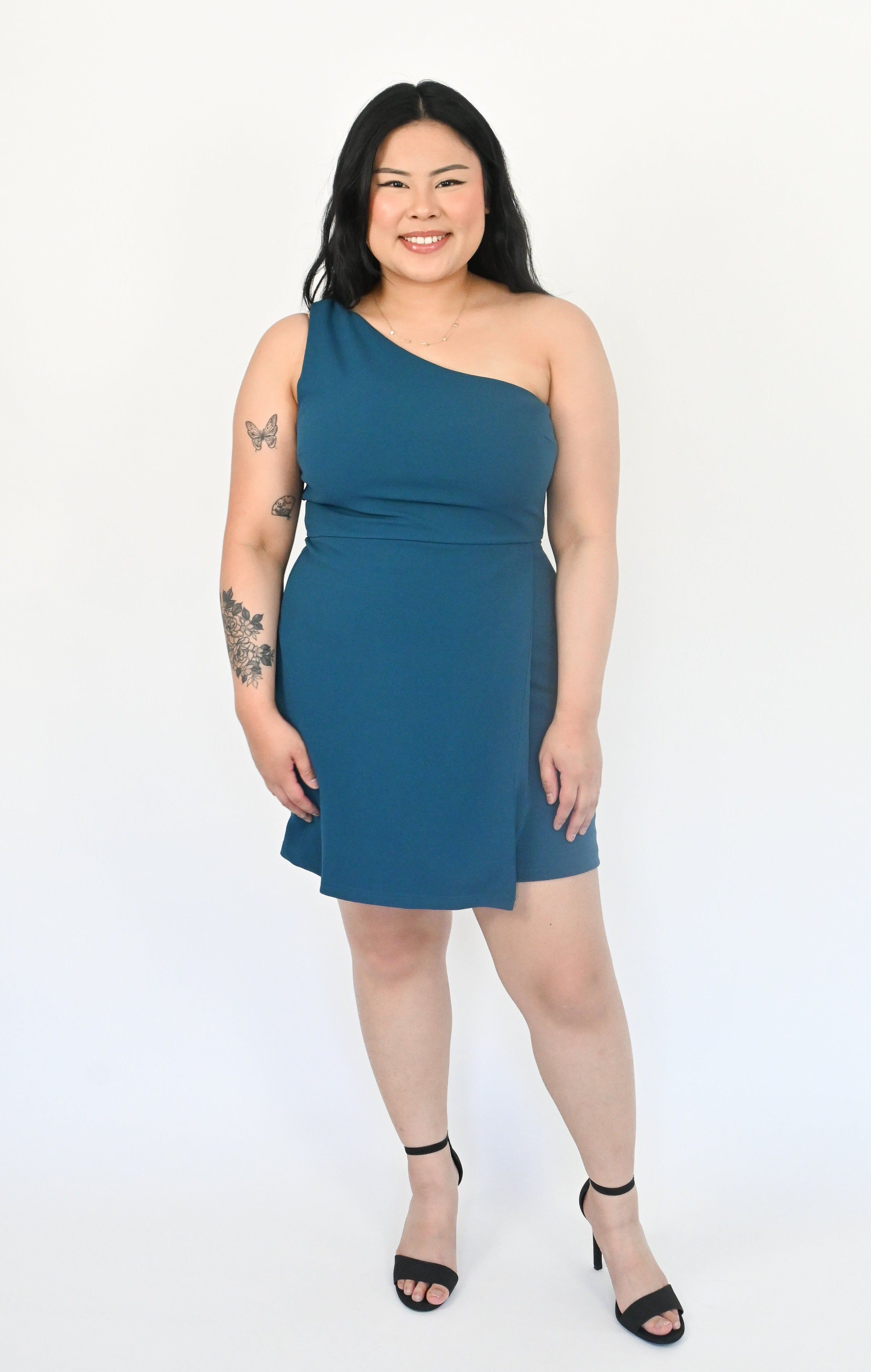 One Shoulder Mini Dress sold by Valencia Boutique product image thumbnail 3