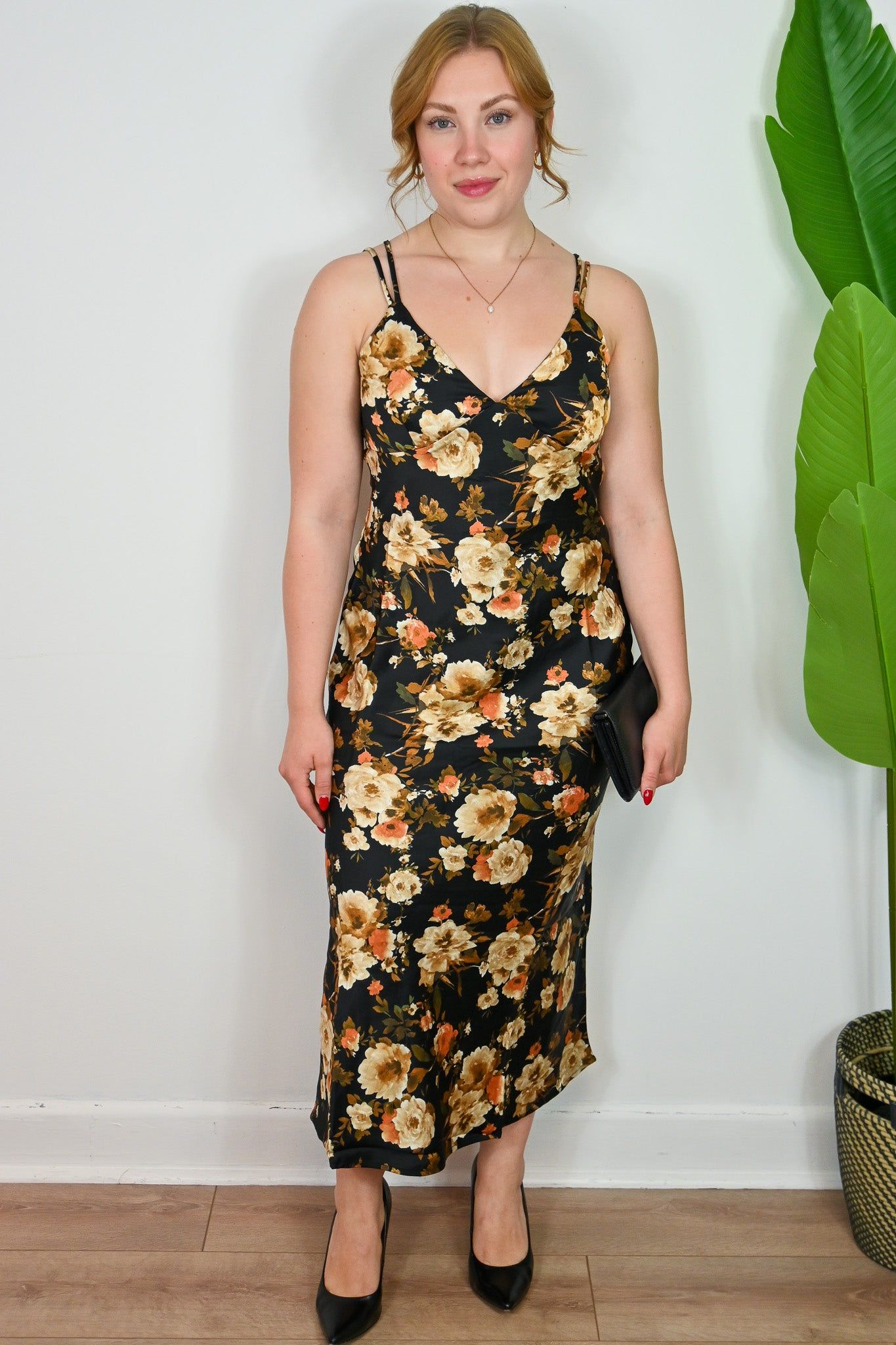 Satin Floral Print Midi sold by Valencia Boutique product image thumbnail 2