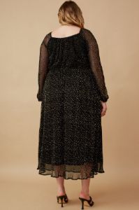 CURVE Gold Fleck Midi Dress sold by Valencia Boutique