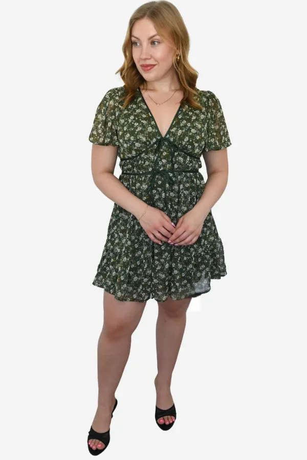 Ditsy Floral Fit & Flare Dress sold by Valencia Boutique