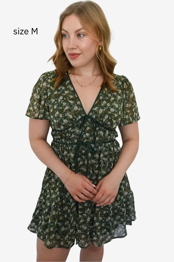 Ditsy Floral Fit & Flare Dress sold by Valencia Boutique product image thumbnail 2