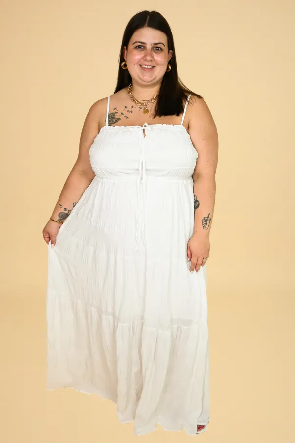 CURVE Tie-Front Maxi Dress sold by Valencia Boutique