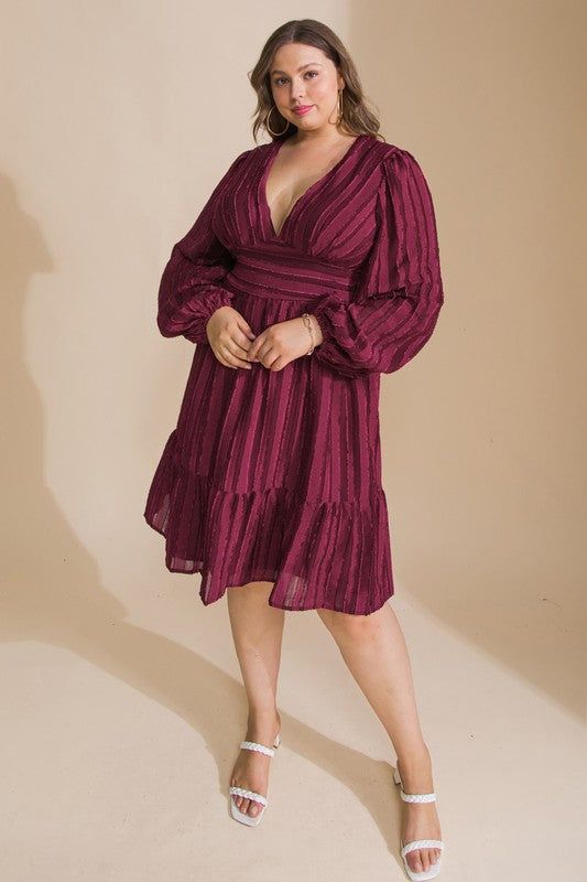 CURVE Puff Sleeve Mini Dress sold by Valencia Boutique