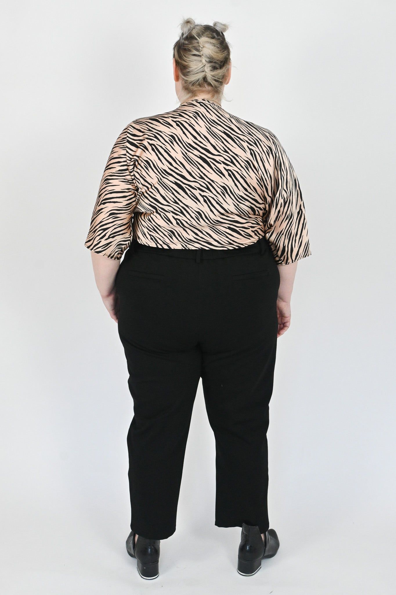 Front Twist Satin Blouse (S-3X) sold by Valencia Boutique product image thumbnail 5