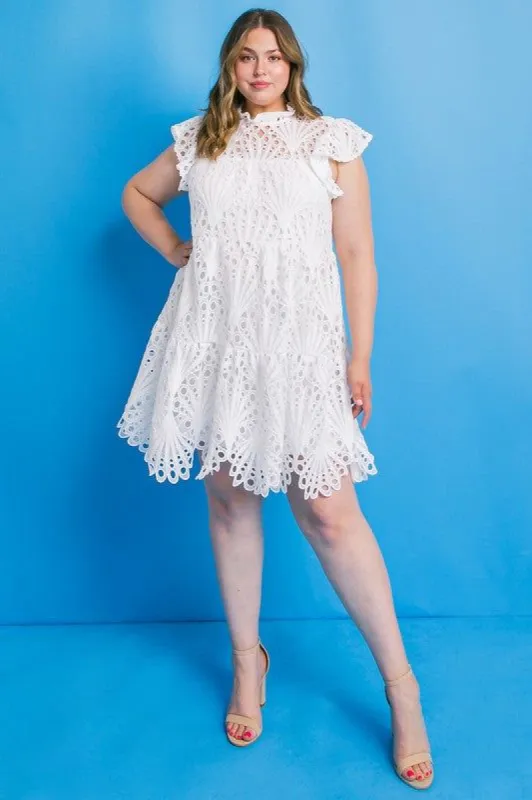 CURVE Lace Mini Dress sold by Valencia Boutique