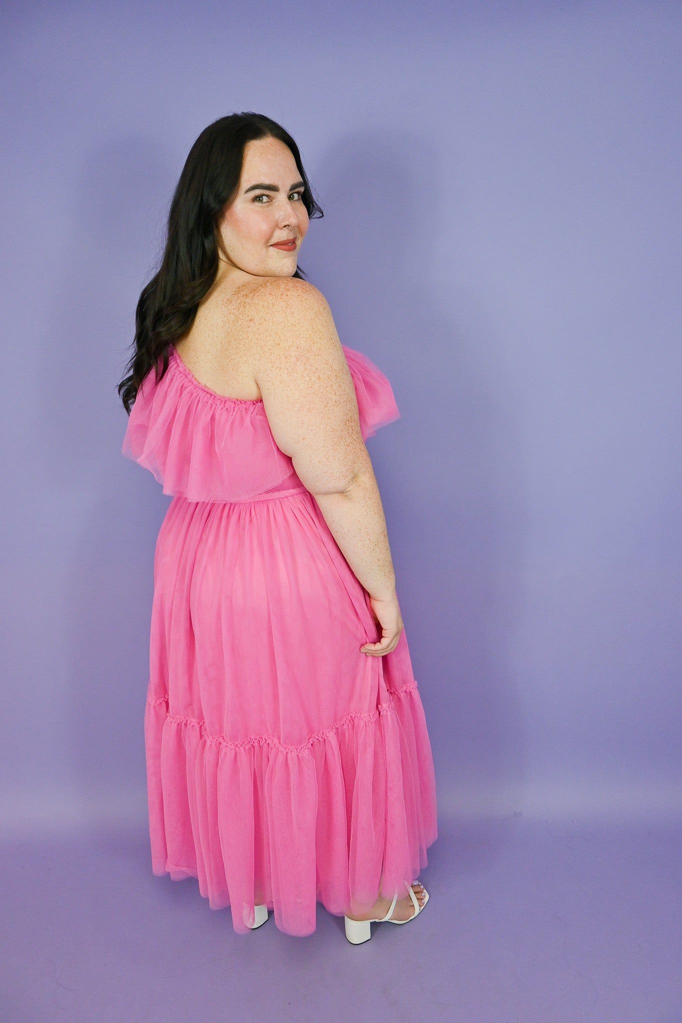 CURVE One Shoulder Midi Dress sold by Valencia Boutique product image thumbnail 2