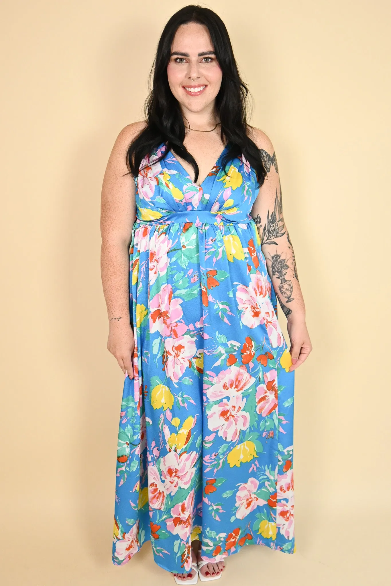 Tropical Skies Maxi Dress (S-3X) sold by Valencia Boutique product image thumbnail 4