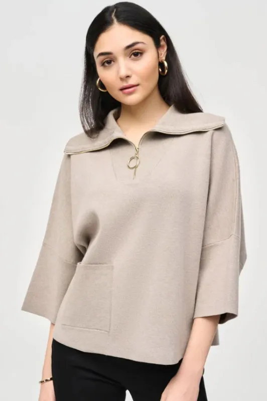 Zip Collar Luxe Sweater (XS-XXL) sold by Valencia Boutique