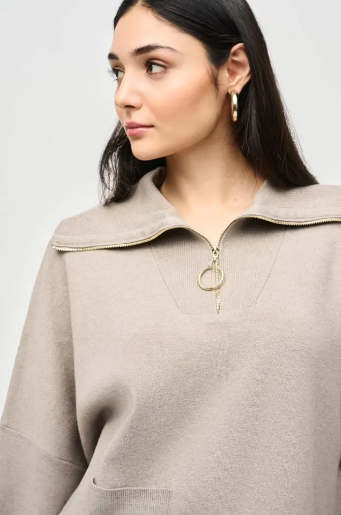 Zip Collar Luxe Sweater (XS-XXL) sold by Valencia Boutique product image thumbnail 3