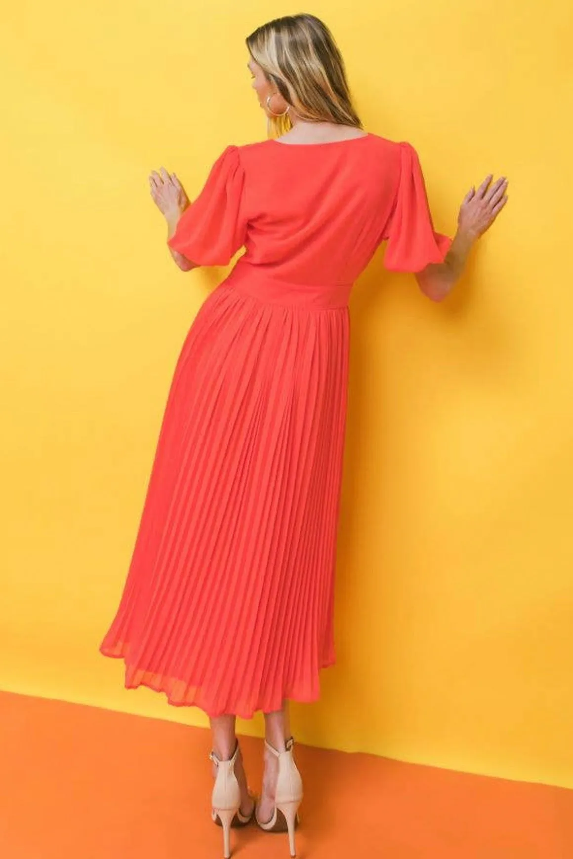 Pleated Midi Dress sold by Valencia Boutique product image thumbnail 3