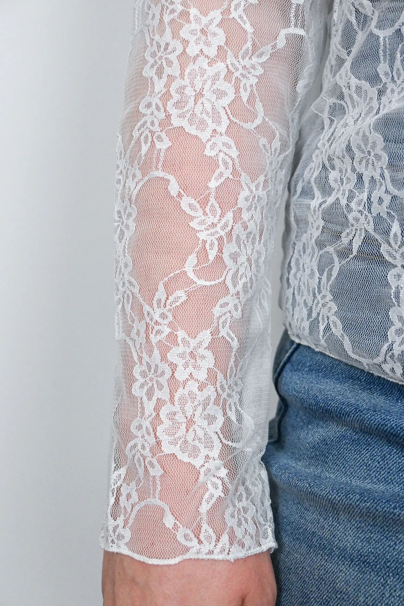 Sheer Lace Top (S-3X) sold by Valencia Boutique product image thumbnail 5