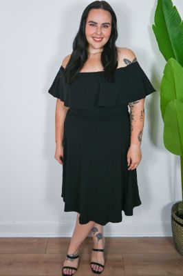 CURVE Fit & Flare Dress sold by Valencia Boutique