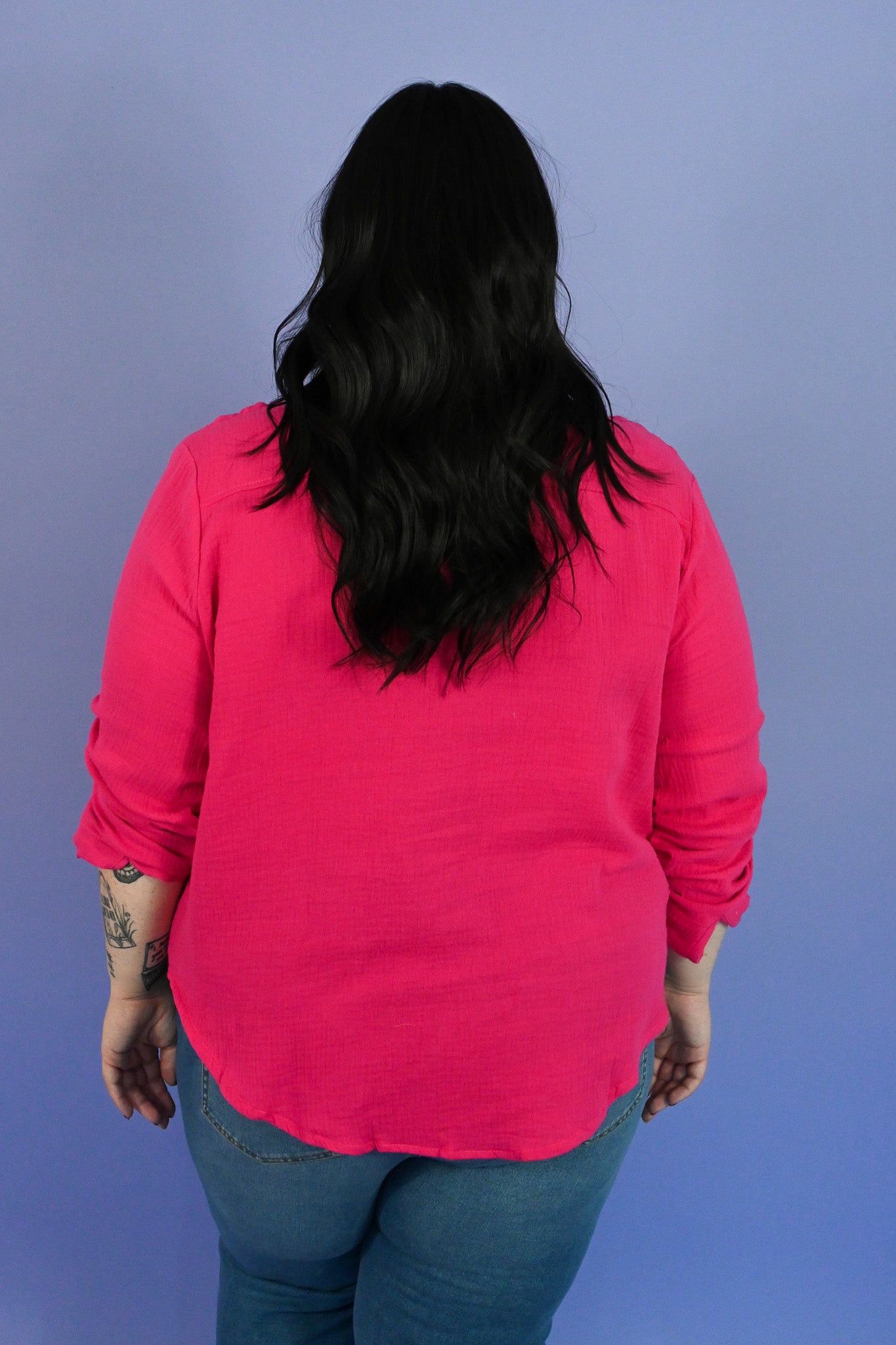 CURVE Textured Button Down Top sold by Valencia Boutique product image thumbnail 3