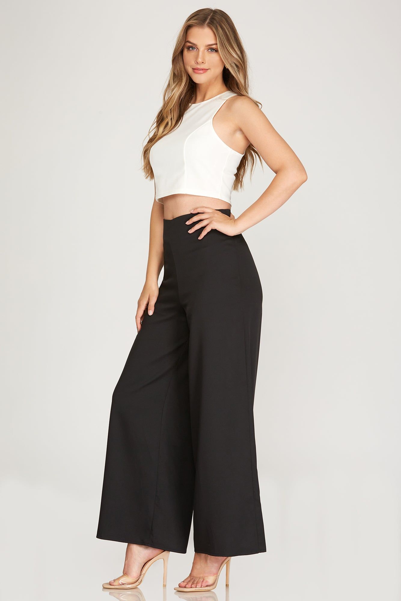 High Rise Wide Leg Pant sold by Valencia Boutique product image thumbnail 3