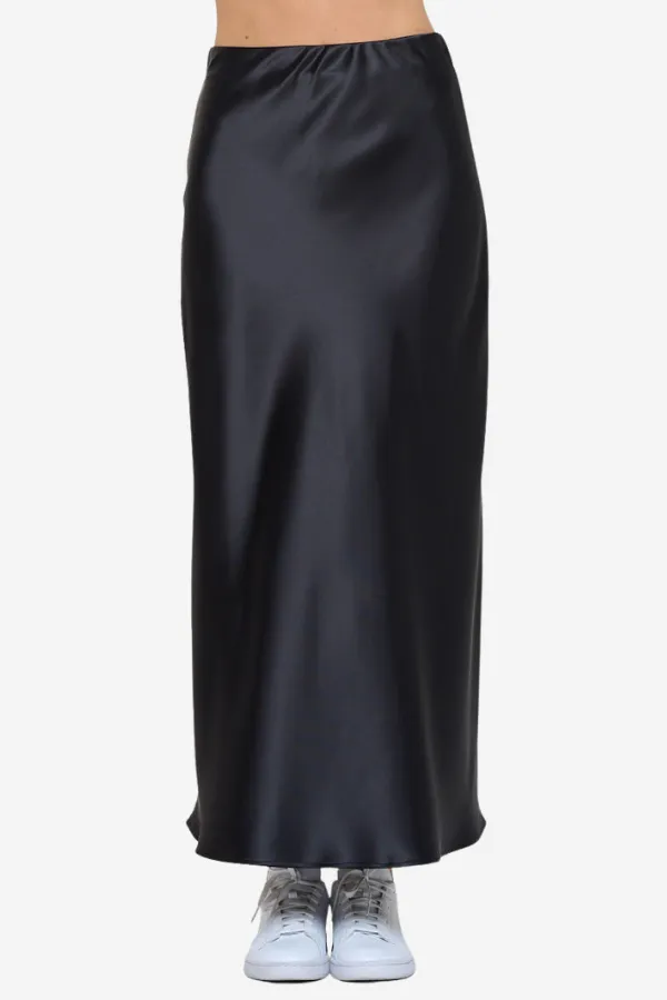 Maxi Satin Slip Skirt (S-3X) sold by Valencia Boutique