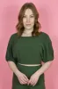 Linen Crop Top sold by Valencia Boutique