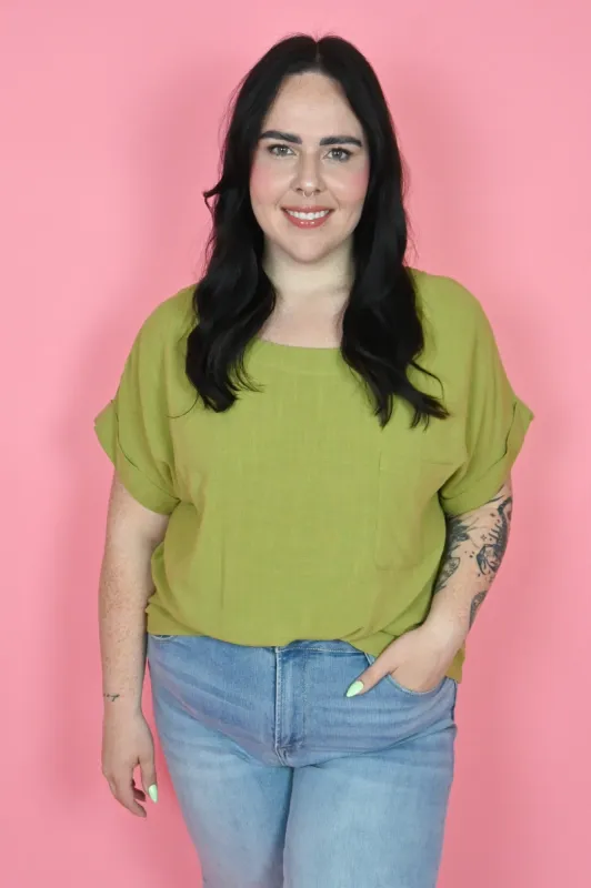 CURVE Linen Blend Top sold by Valencia Boutique
