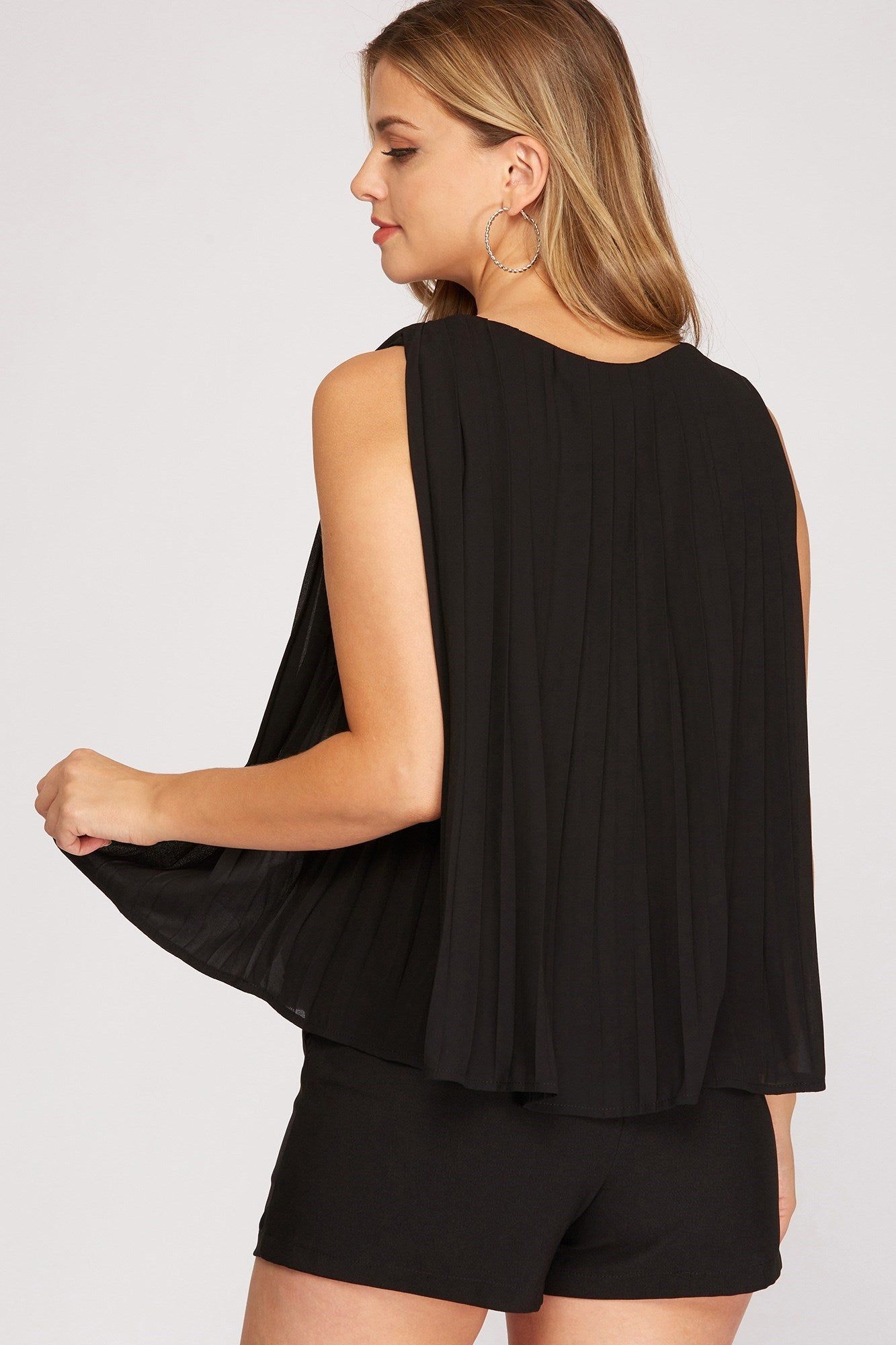 Sleeveless Pleated Top sold by Valencia Boutique product image thumbnail 2