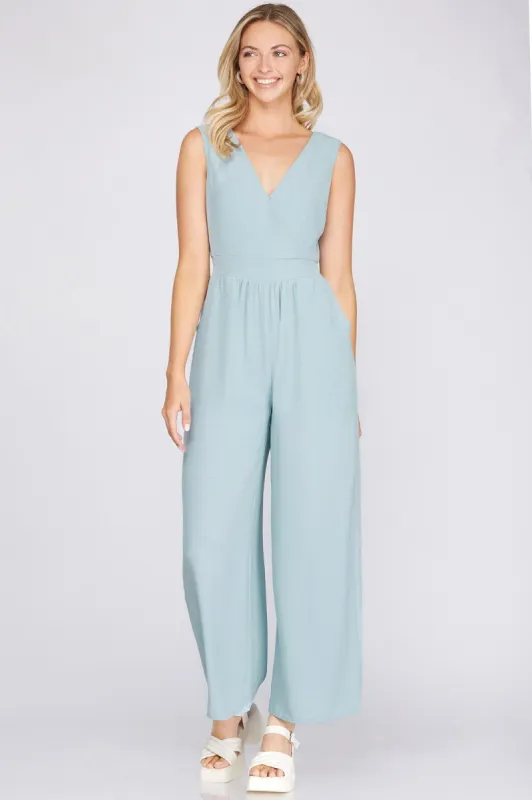 V-Neck Jumpsuit sold by Valencia Boutique