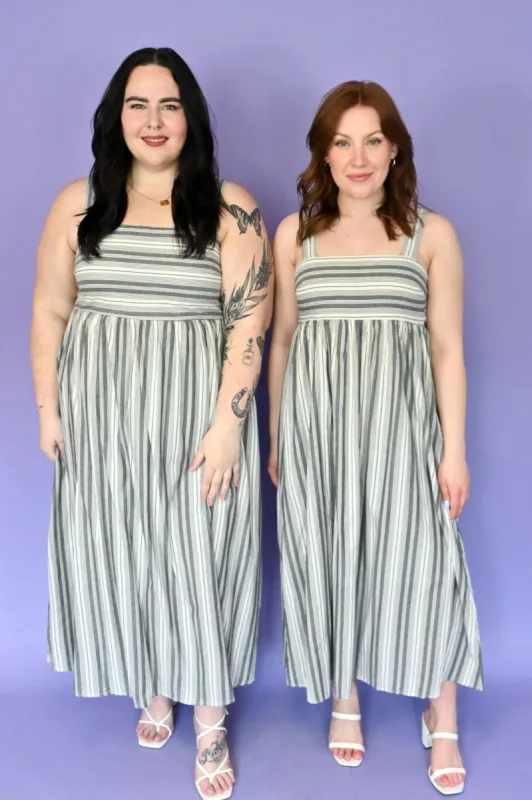 Striped Midi Dress (S-3X) sold by Valencia Boutique