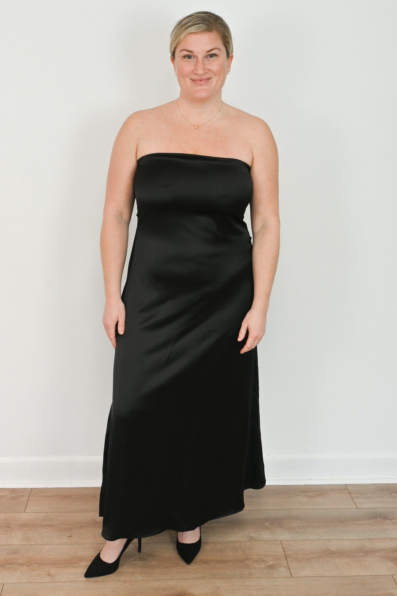 Satin Tube Dress (S-3X) sold by Valencia Boutique product image thumbnail 3