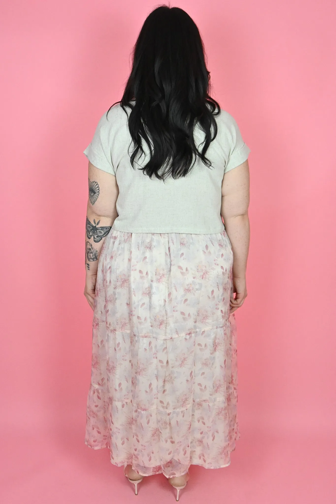 CURVE Floral Flowy Skirt sold by Valencia Boutique product image thumbnail 5