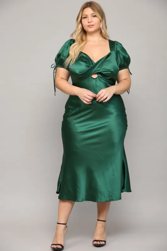 CURVE Twist Front Midi Dress sold by Valencia Boutique