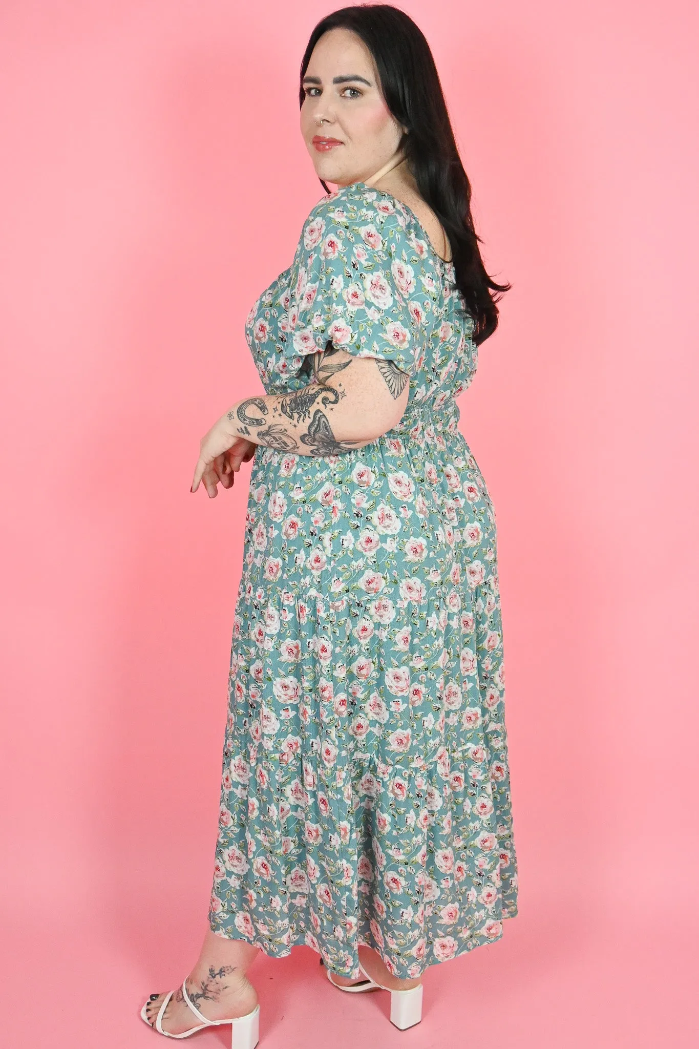 CURVE Floral Maxi Dress sold by Valencia Boutique product image thumbnail 3