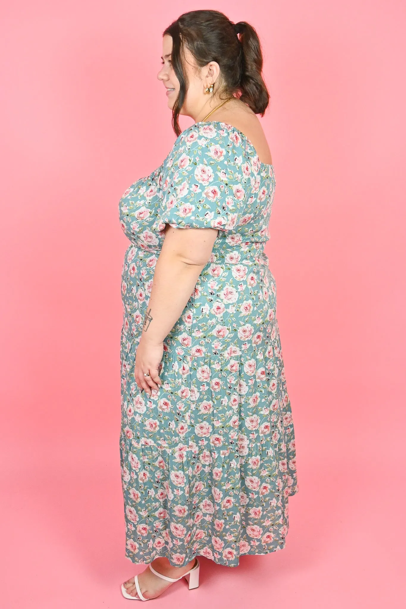 CURVE Floral Maxi Dress sold by Valencia Boutique product image thumbnail 4