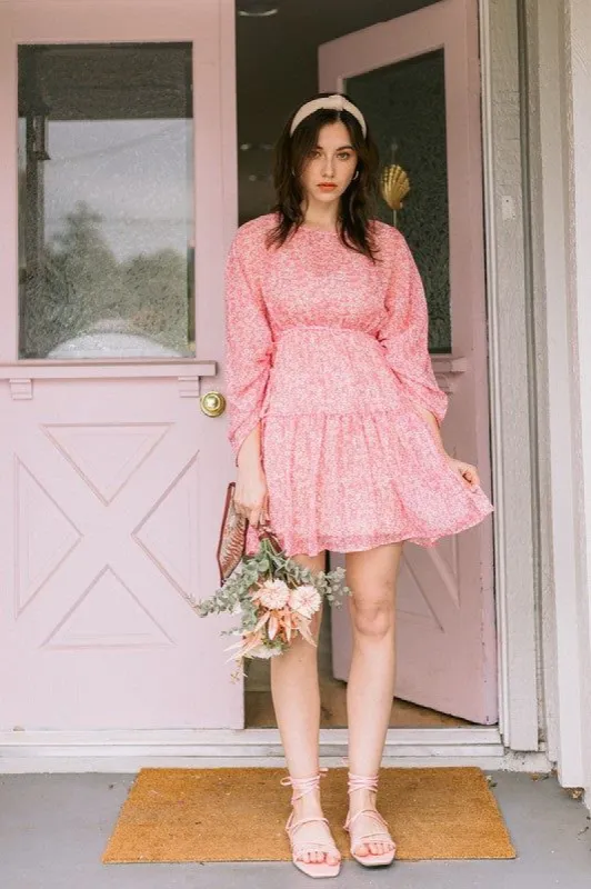 Printed Chiffon Mini Dress sold by Valencia Boutique