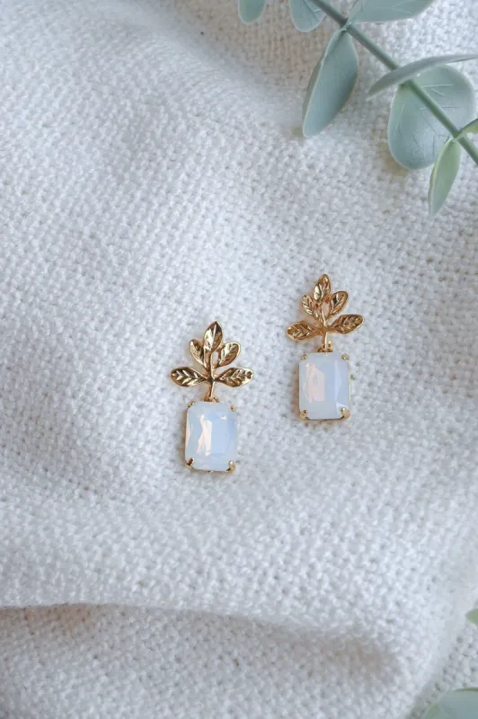 Gold Leaf Drop Earring sold by Valencia Boutique