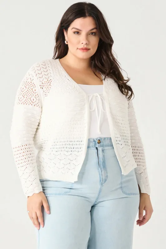 CURVE Pointelle Cardigan made by Dex