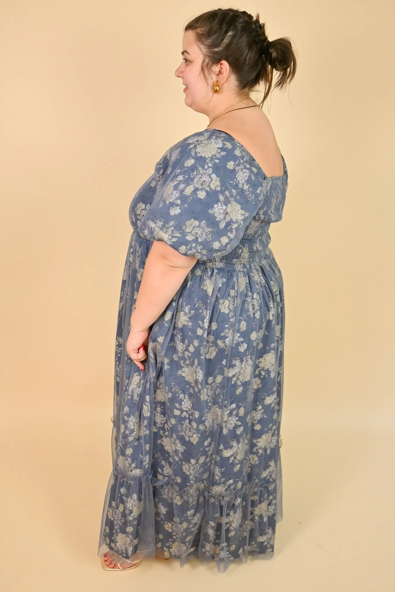 CURVE Floral Mesh Maxi Dress sold by Valencia Boutique product image thumbnail 2