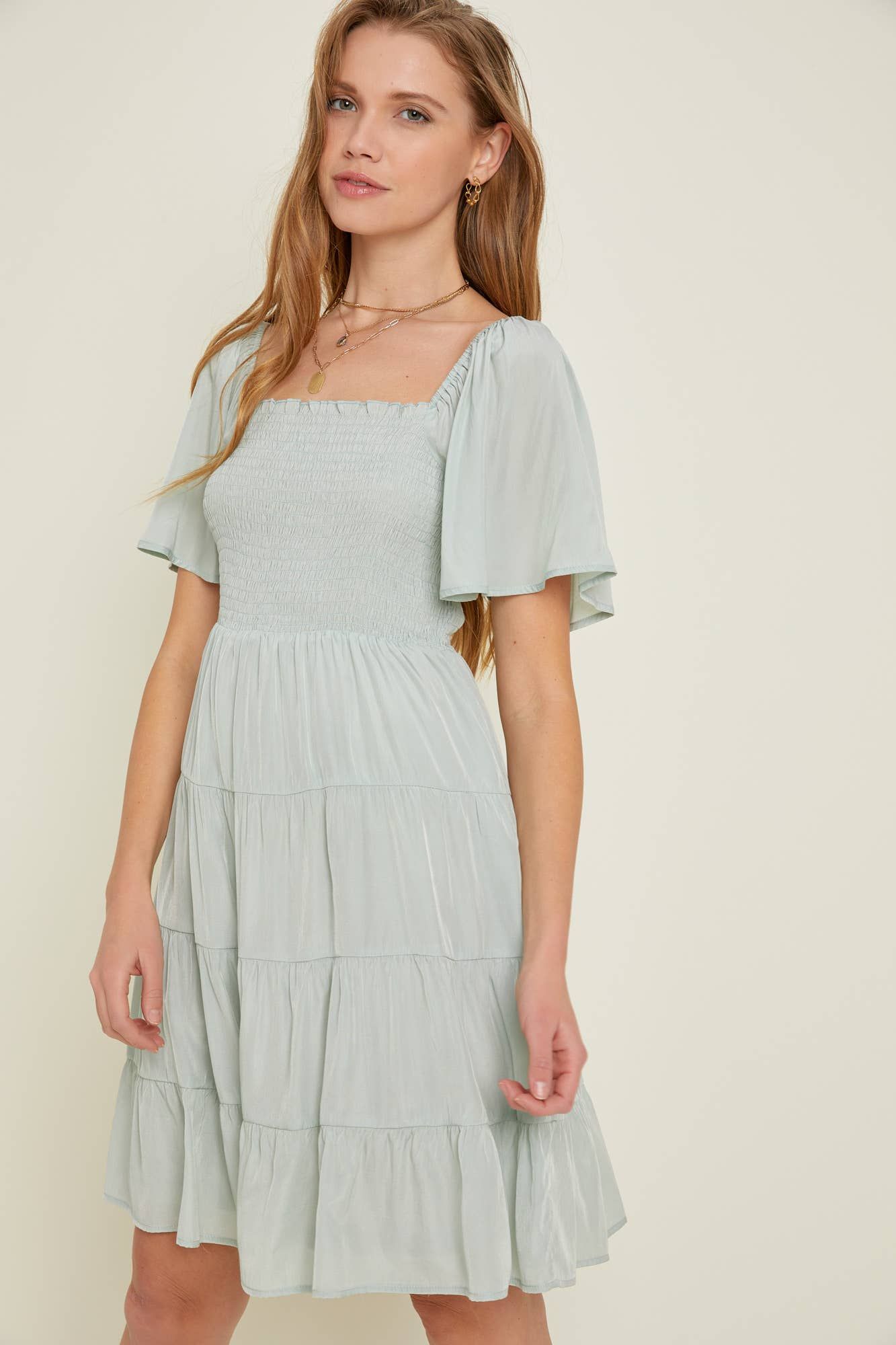 Smocked Mini Dress (S-3X) sold by Valencia Boutique product image thumbnail 2