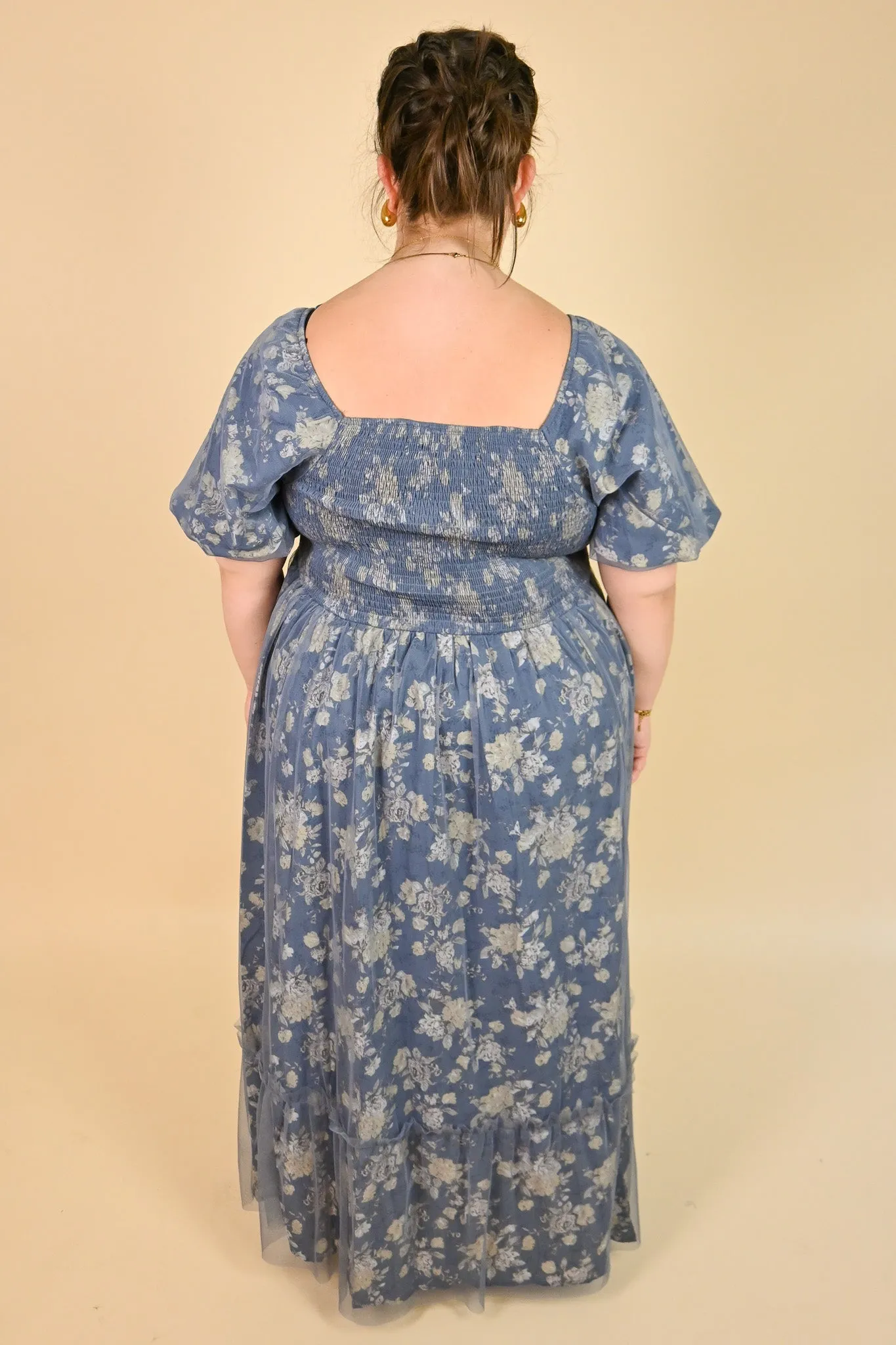 CURVE Floral Mesh Maxi Dress sold by Valencia Boutique product image thumbnail 3