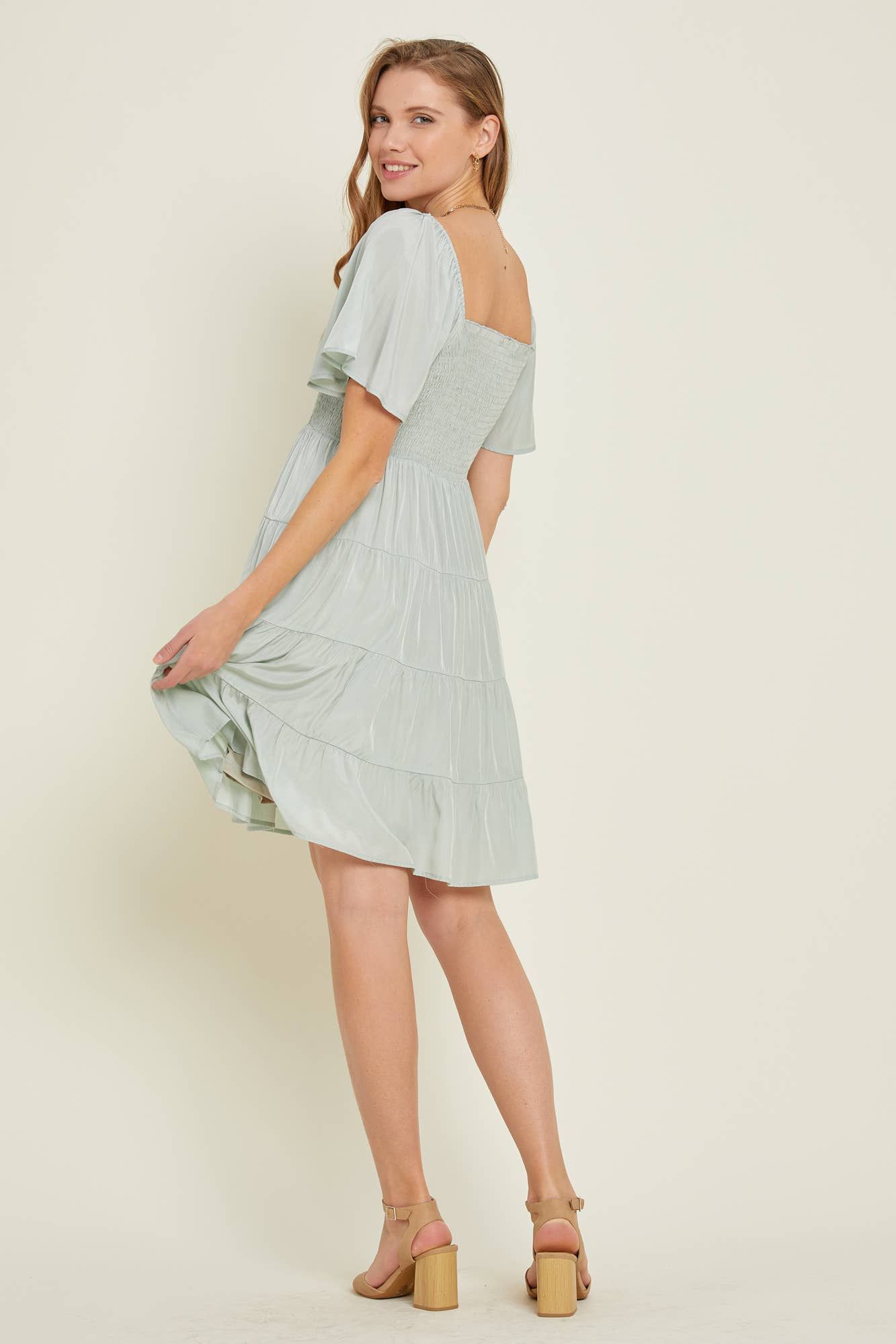 Smocked Mini Dress (S-3X) sold by Valencia Boutique product image thumbnail 3