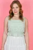 Gingham Ruffle Top sold by Valencia Boutique