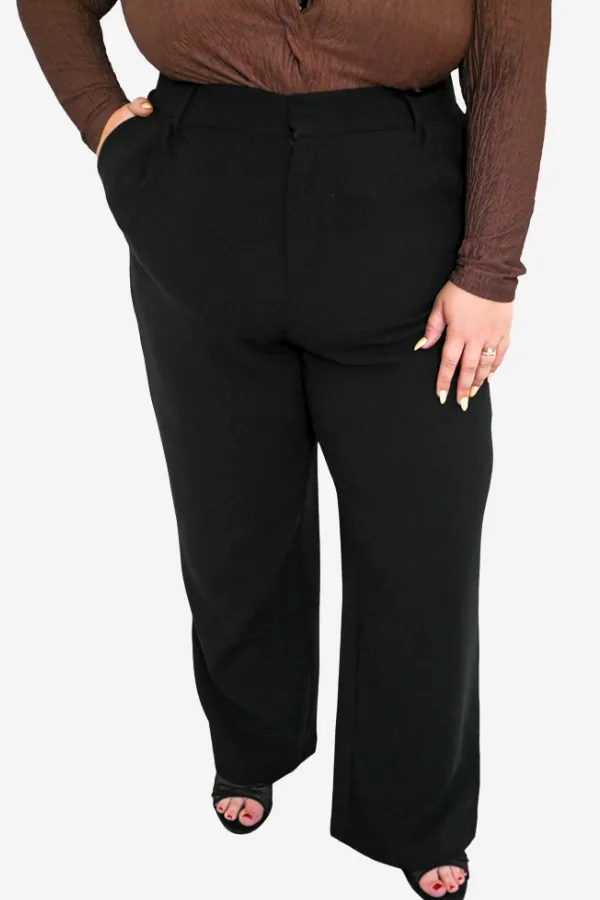 Straight Leg Trouser (S-2X) sold by Valencia Boutique